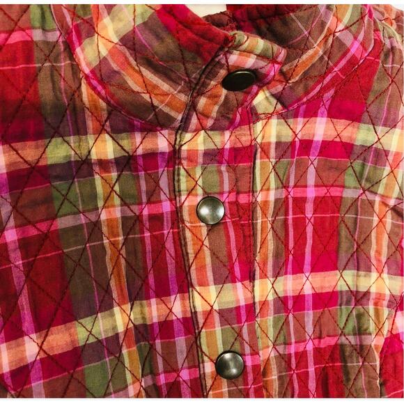 Christopher & Banks Quilted Vest Petite‎ Medium Red Lightweight Layer - Picture 5 of 9